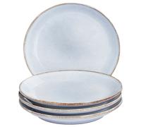 Set of 4 Side Plates JUNIPER Stoneware Light Blue