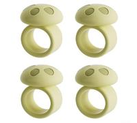 Set of 4 Silicone Door Handle Stopper Buffers, Noise Dampening Pads to Prevent Door and Wall Damage from Handle (Green)