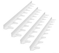 Set of 4 Silicone Stove Gap Covers Designed to Fit Stove and Counter Gaps for Spill and Dust Protection (White)