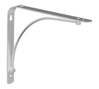 Set of 4 Silver Arch Shelf Bracket, Wall Shelves Supports, Book Shelf Bracket, Decorative Shelving Brackets, Home Kitchen Bedroom Bathroom Shelving Decorations 4 Pack 230mm x 180mm