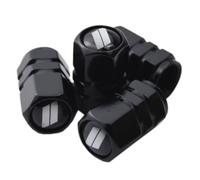 (Set of 4) // Slash Metal Auto Tire Valve Stem Cap Cover Trim with Resin Emblem for Dodge Challenger Charger SRT RT Ram Stem Covers for Cars Trucks Motorcycles SUVs RVs and Bikes
