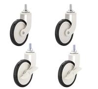 Set of 4 Small Furniture Casters with Brakes - 45 Kg Load Capacity - Perfect for Coffee Tables, Plant Stands, and Pallets - Caster Wheels for Easy Mobility