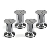 Set of 4 SO-TECH® Furniture Legs "Alpha" Adjustable Height Chrome Polished Loading Capacity up to 250 kg Height 80 mm