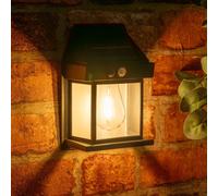 Set of 4 Solar Lights Lantern PIR Wall Fence Security Garden Lamps Outdoor