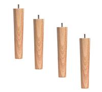 Set of 4 Solid Wood Furniture Legs Finished Wooden Feet for Coffee Table Sofa Replacement Legs Stylish Support for Vanity Chairs Modern Home Decor Color Options Available
