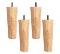 Set of 4 Solid Wood Tapered Replacement Furniture Feet, Wooden Sofa Legs, with Pre Drilled M10 Bolt, for Cabinet Bed Dresser Chair Desk Couch TV Stand(Color:vertical,Size:25cm/9.84in)