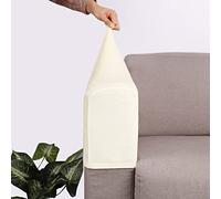 Set of 4 Spandex Armrest Covers Anti-Slip Couch Arm Covers Thick Velvet Armchair Slipcovers Removable Armchair Covers for Sofas Recliner Chairs Office,Off-White