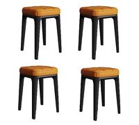 Set of 4 Stackable PU Leather Dining StoolsPortable Nesting Chairs with Padded Seats SpaceSaving Design for Home Kitchen & Breakfast UseStylish & Comfortable