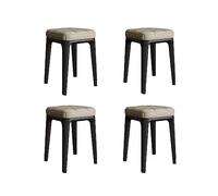 Set of 4 Stackable Stools Modern Plastic Dining Stools with Soft PaddedPU Leather330 lbsfor Home Kitchen & Living Room