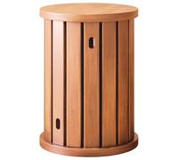 Set of 4 Stackable Wooden Stools - Space-Saving Round Side Tables & Dining Chairs for Living Room Balcony or Bar - Multi-Functional Nesting Furniture