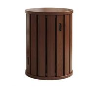 Set of 4 Stackable Wooden Stools - Versatile End Tables Bar Stools Side Tables Coffee Tables for Living Room Bedroom Balcony Kitchen Island (Walnut Finish)