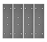 Set of 4 Stainless Steel Flat Corner Straight Mending Plates for Securely Fixing Wood Furniture with Multiple Holes for Enhanced Stability