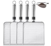 Set of 4 Stainless Steel Garden Sieve, Compost Sieve with Handle, Garden Sieve, Soil, Soil, Soil, Soil, Compost, Seeds (2/2.8/3.8/5 mm Mesh)