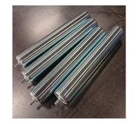 Set of 4 Stainless Steel Replacement Conveyor Rollers, 8mm Axle | Heavy-Duty Steel Rollers for Transfer & Roller Stands (Silver, 50mm & 550mm)