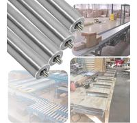 Set of 4 Stainless Steel Unpowered Conveyor Rollers, 2.4" Diameter (D60mm) for Smooth Material Handling, Durable & Corrosion-Resistant, Ideal for Conveyor Belt Systems (L590mm)