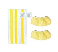 Set of 4 Steam Cleaner Replacement Cloths with 2 x Floor Nozzle and 2 x Hand Nozzles, Universally Compatible with Most Steam Cleaners, Microfibre Steam Cleaner Accessories, Machine Washable