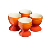Cooks Professional Set of 4 Colourful Egg Cups, Ceramic Stoneware | Orange | 4 Piece Egg Holders, Durable & Chip Resistant, Graduated Colour Design, Dishwasher & Microwave Safe, Breakfast Dinnerware