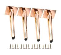 Set of 4 Straight Metal Furniture Legs Conical Support Adjustable TV Stand Feet DIY Replacement Parts for Sofa Table Couch Cabinet - Modern Home Upgrade