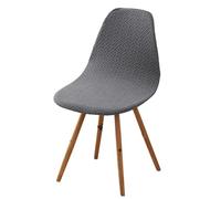 Set of 4 Stretchable Dark Gray Nordic Dining Chair Covers, Elastic Slipcovers for Scandinavian Modern Style, Fur Protection for Dining Room Furniture