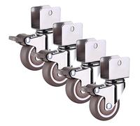 Set of 4 Swivel Casters with Brakes 360° Rotation TPR Rubber Wheels in Sizes 25mm 32mm 38mm 50mm for Furniture Cribs Cabinets TablesDurable & Easy Mobility
