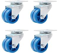 Set of 4 Swivel Furniture Casters 360° Rotating Nylon PA Wheels with Metal Plate HeavyDuty Rolling Wheels for Carts Easy Installation Perfect for Home and Office