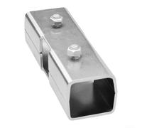 Set of 4 T-piece connectors, 25 x 25 mm, 201 stainless steel, straight | 201 stainless steel material, 1.8 mm wall thickness, suitable for 25 x 25 mm square tube