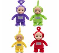 Set of 4 Teletubbies 26cm Talking Po, Laa-Laa, Dipsy and Tinky Winky Soft Plush