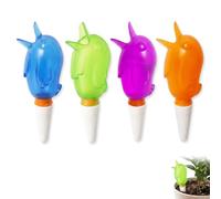 Set of 4 Terracotta Watering Balls, Automatic Plant Watering with Clay Cone, Slow Water Depot for Flower Pot, Ideal for Holidays & Travel