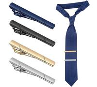 Set of 4 tie clips, tie clips for men, tie pin silver, tie pin, fire brigade, men's tie pin, classic business style, for Valentine's Day, meeting, date, 58mm, copper, Copper