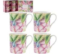 Set of 4 Tropical Paradise Mugs