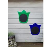 Set of 4 Tulip Shape Acrylic Flower chalkboards, Sensory Garden, Weather Proof, Mark Making