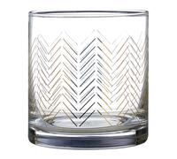 Set Of 4 Tumbler Glasses, Gold-Lined Clear Tumblers, Handcrafted Glassware, Transparent Beverage Glasses Premier Housewares Clear One Size