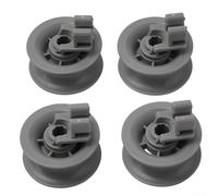 Set of 4 Upper Basket Wheels for Dishwasher 611666, Grey, ABS, Compatible with Bosch for Siemens for Neff for Constructa for JUNKER for INDESIT Replacement Parts