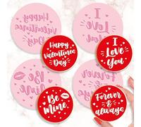 Set of 4 Valentines Day Cupcake Stamps Cookie Cutter Stamp Embosser Debosser Fondant I Love You Be Mine 3D Acrylic Cake Topper Decoration for Biscuits Icing VAL x4 Swirly