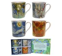 Set of 4 Van Gogh Art China Mugs Artist Tea Coffee Cups Gift Boxed
