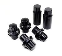 Set of 4 Veritek 14x1.5mm 1.85 Inch Length 0.90 Inch Shank 22mm Key Hex OEM Black Mag Seat Style Wheel Locks with 2 Keys for Land Rover Range Rover Factory Wheels