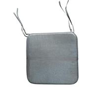 Set of 4 Waterproof Seat Pads Super Soft Removable Seat Pads For Dining Chair Garden Kitchen Office Chairs Cushion With Tie On Indoor/Outdoor Comfortable Washable Square Seat Chair Pads (Grey)