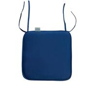 Set of 4 Waterproof Seat Pads Super Soft Removable Seat Pads For Dining Chair Garden Kitchen Office Chairs Cushion With Tie On Indoor/Outdoor Comfortable Washable Square Seat Chair Pads (Navy)