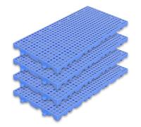 Set of 4 Waterproof Ventilated Plastic Pallets Stackable Storage Solutions for Basement Garage Kitchen SupermarketDurable SpaceSaving Organization