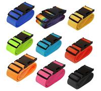 Set of 4 Webbing Suitcase Straps Mixed Colours - Luggage Strap for Luggage and Travel Suitcases