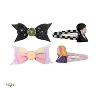 Cinereplicas Wednesday - Set of 4 Hair Clips - Official License