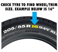 Set of 4 Ring Gyro Wheel Trims / Hub Caps 14" Covers Universal Fit Deep Dish