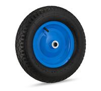 Set of 4 Wheelbarrow Wheels 4.80 4.00-8 Spare Tyre Replacement Rubber Blue Rim