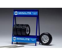 Set Of 4 Wheels Mini Lite Silver 1:18 Model IXO MODEL