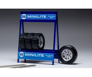Set Of 4 Wheels Mini Lite Silver 1:18 Model IXO MODEL