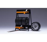 Set Of 4 Wheels RS3 Black / Silver 1:18 Model IXO MODEL