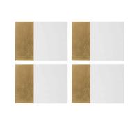 Set of 4 White and Gold Placemats | Geome