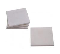 Set of 4 White Marble Coasters 10x10 cm