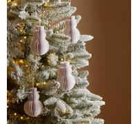 Set of 4 White Paper Honeycomb Snowmen Hanging Decorations