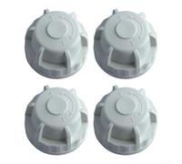 Set of 4 White Plastic Radiator Valve Covers, M30 x 1.5 Thread Protective Covers for Thermostatic Control and Water Distributor Regulation